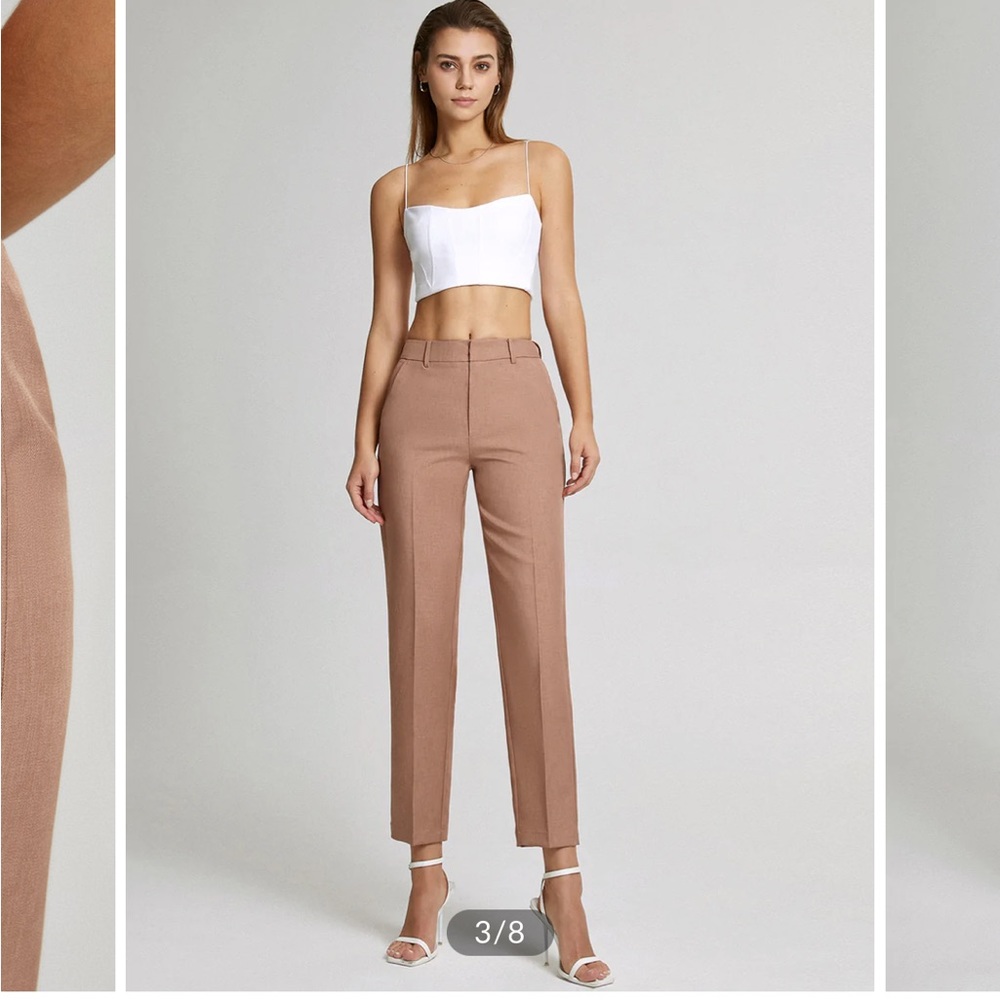 *NWT* Commense High Waisted Cropped Skinny Straight Leg Trousers